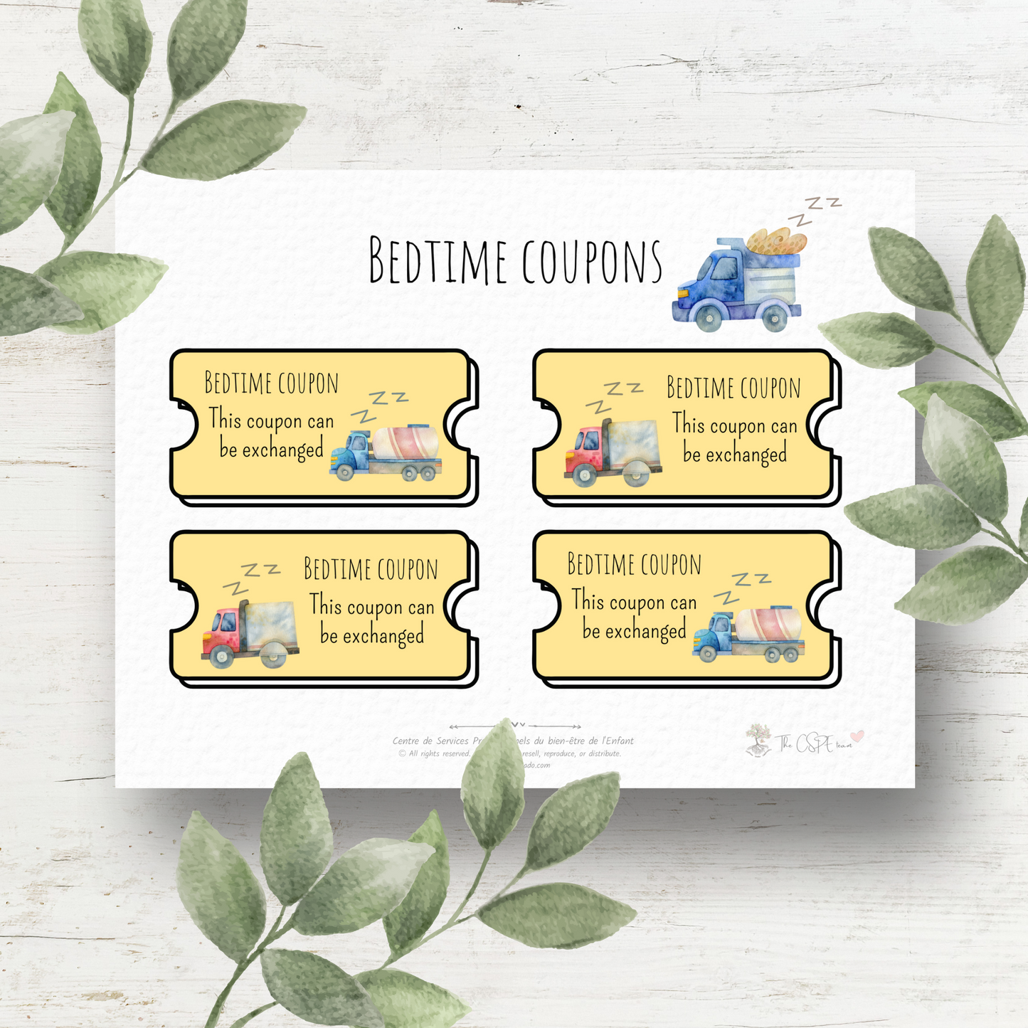Camions - Coupons du Dodo