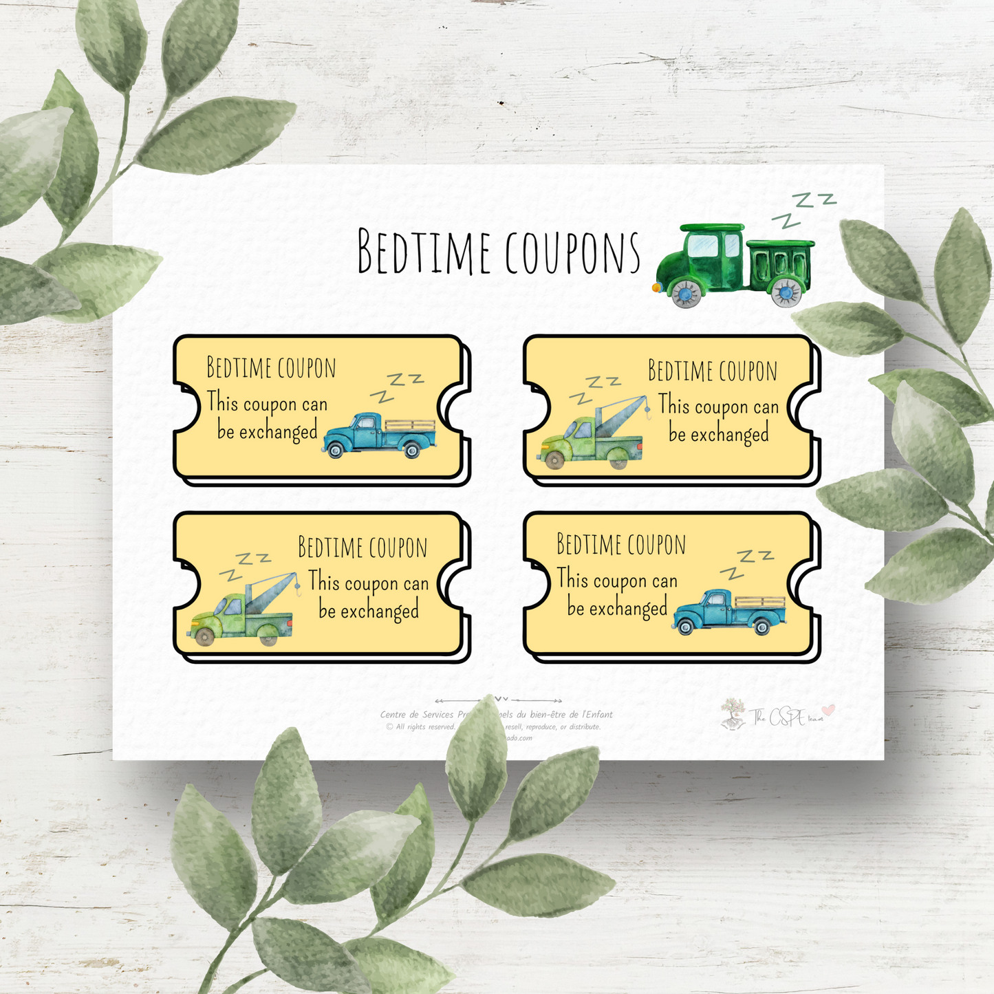 Camions - Coupons du Dodo