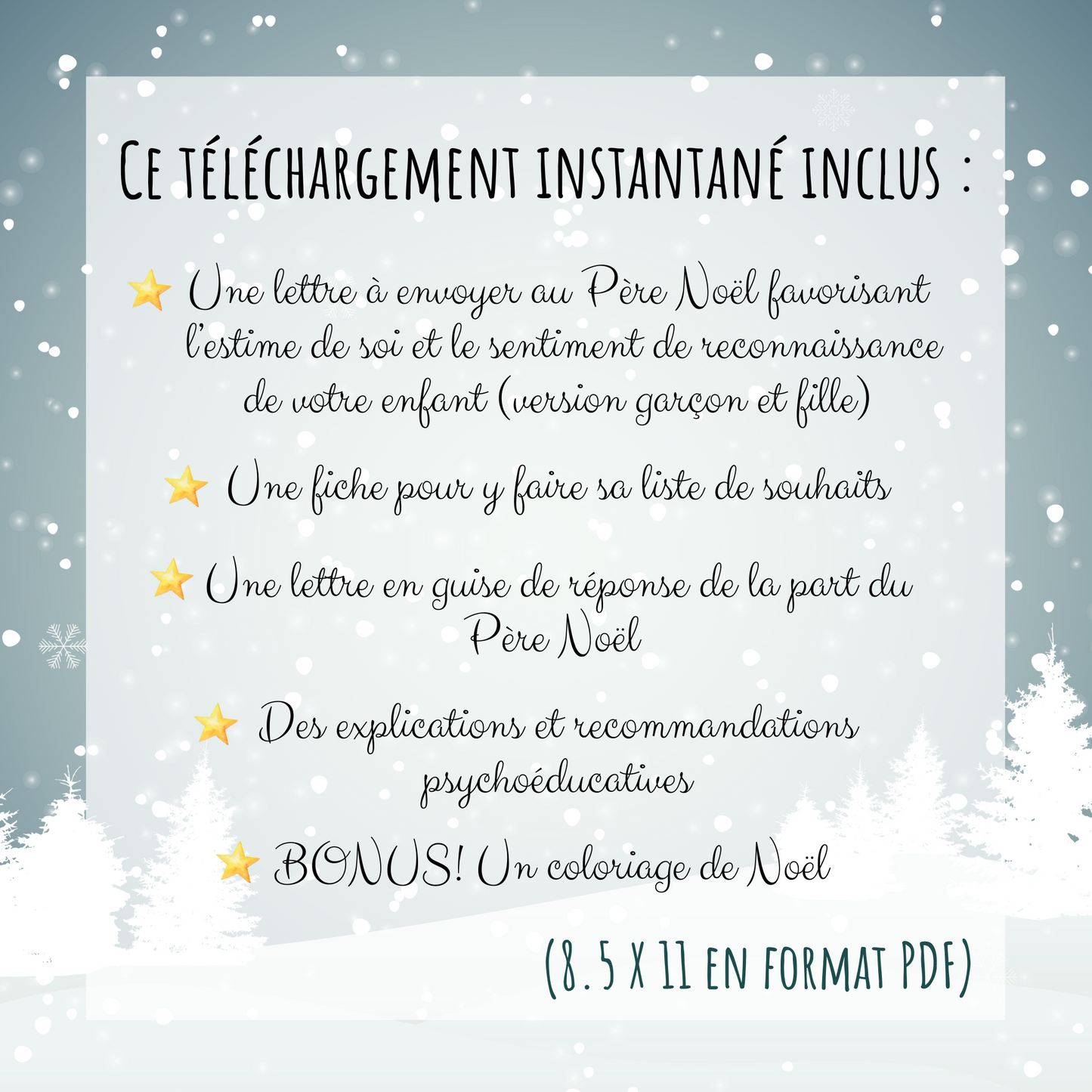 Renne - Lettre au Père Noël