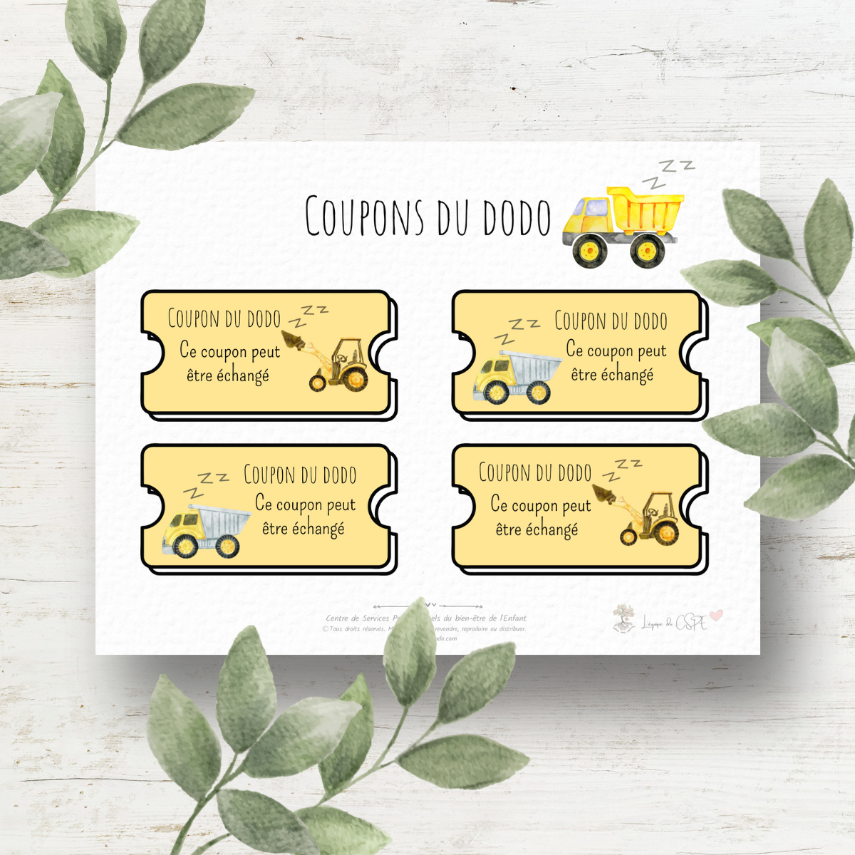 Camions - Coupons du dodo