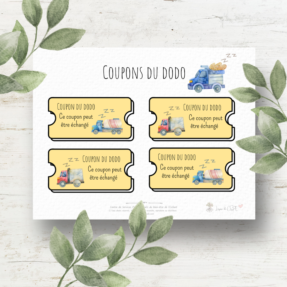 Camions - Coupons du dodo