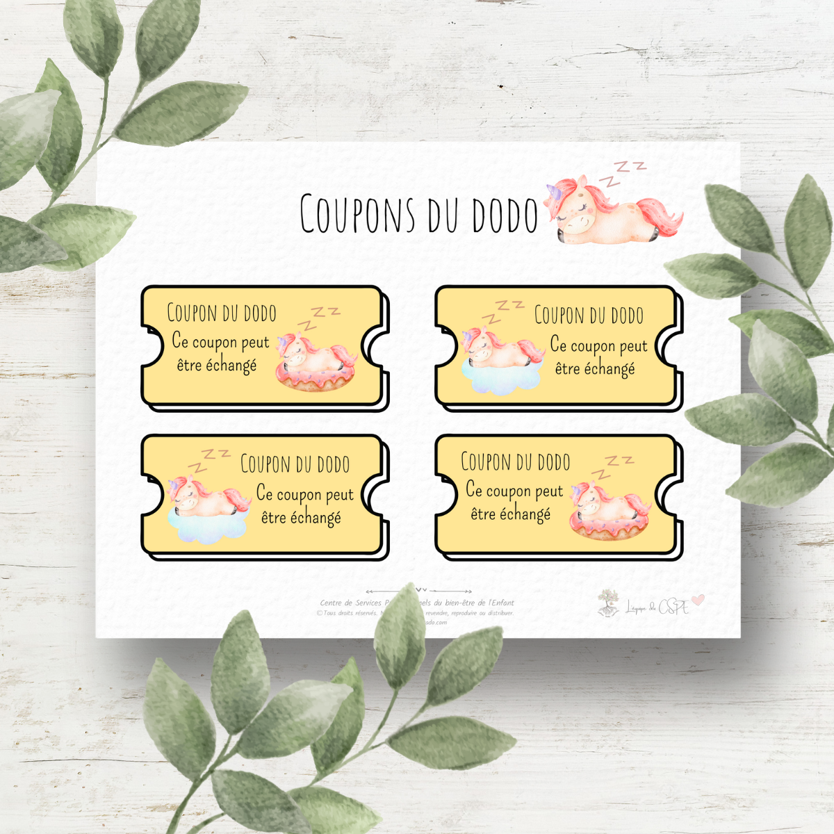 Conte de fée - Coupons du dodo
