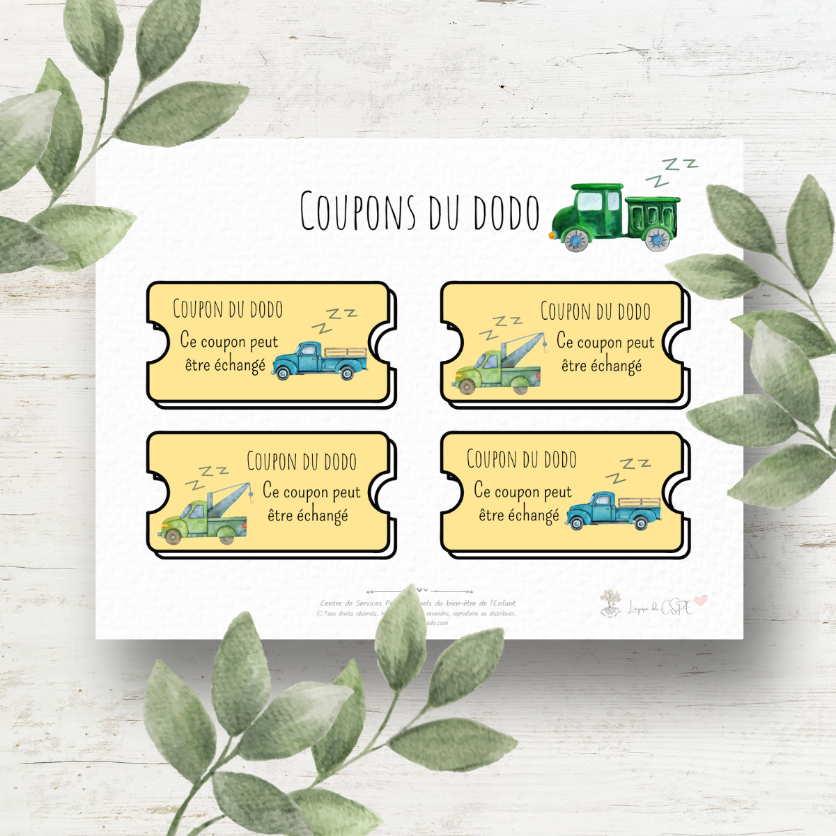 Camions - Coupons du dodo