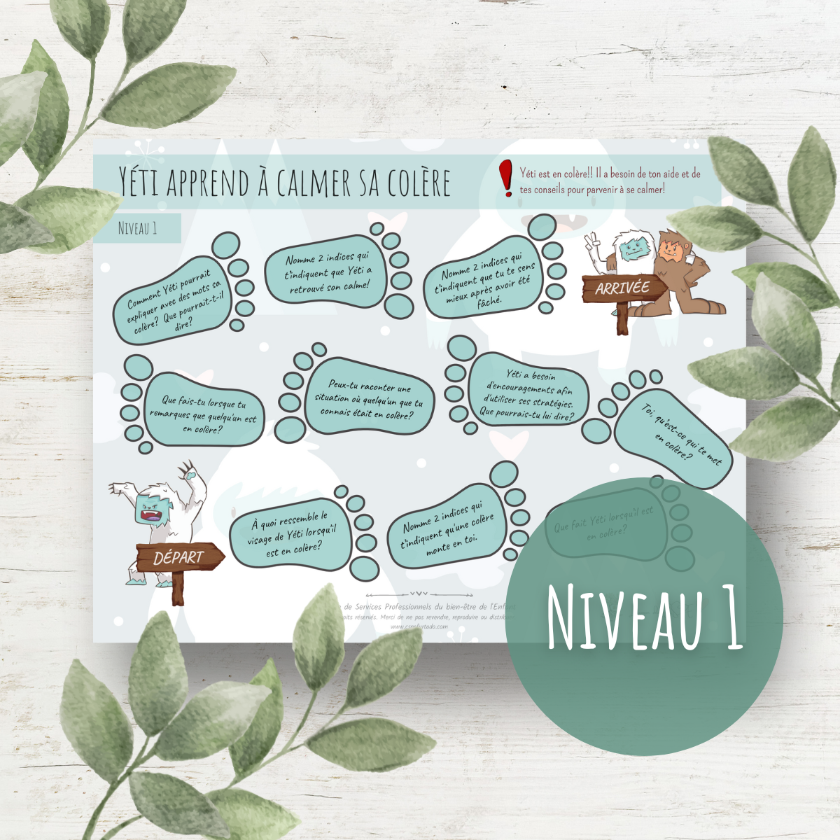 Yéti Apprend à Calmer sa Colère - Jeu