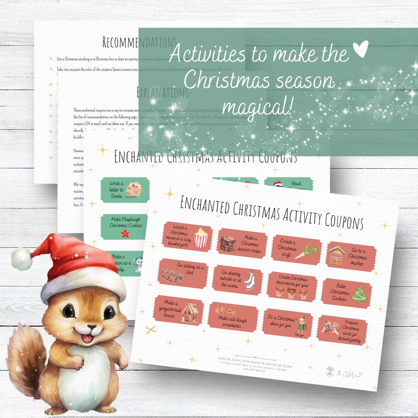 Enchanted Christmas Activity Coupons