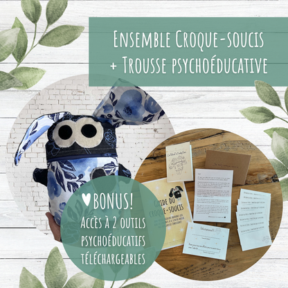 Blue flower - Worry-Eater + Access to 2 downloadable psychoeducational tools