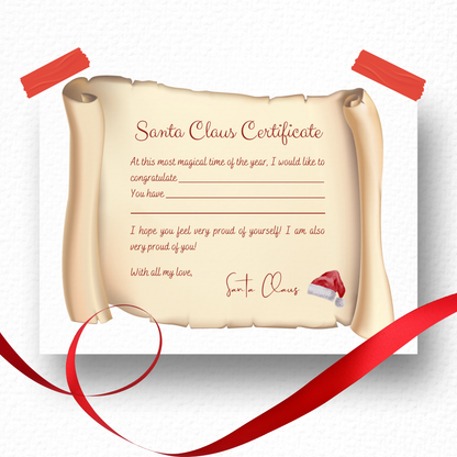 Certificate from Santa Claus